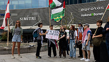 Demonstracija prie&scaron; badą Gazoje