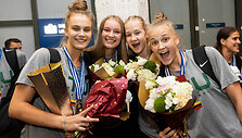 Europos jaunimo čempionių - Lietuvos krep&scaron;ininkių sutikimas 