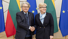 Ingrida &Scaron;imonytė susitiko su Europos Komisijos nariu Thierry Bretonu
