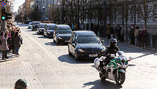 Pratybose žuvusių Jungtinių Amerikos Valstijų karių pagerbimo ir i&scaron;lydėjimo ceremonija Vilniuje