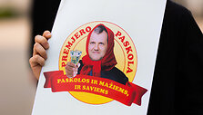Jaunųjų konservatorių lygos protestas &bdquo;Gintautai, rinkis: valstybė ar įmonė&ldquo;