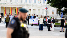 Jaunųjų konservatorių lygos protestas &bdquo;Gintautai, rinkis: valstybė ar įmonė&ldquo;