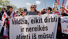 Protestas katedros aik&scaron;tėje