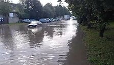 Apsemta Geologų gatvės atkarpa