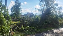 &Scaron;iaulių rajone prasisuko galingas viesulas