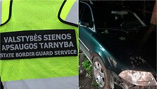 Automobilis, kuriuo spruko pasieniečio nu&scaron;autas kontrabandininkas