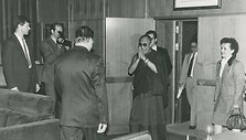Dalai Lamos susitikimas su Vytautu Landsbergiu Auk&scaron;čiausioje Taryboje. 1991 rugsėjo 29 d.
