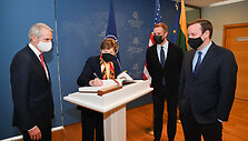 G.Landsbergis su JAV senatoriais