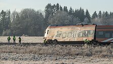 Estijoje traukiniui susidūrus su sunkvežimiu žuvo &scaron;io vairuotojas