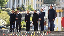 Galingiausių Europos valstybių vadovai atvyko į Kyjivą