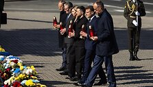Galingiausių Europos valstybių vadovai atvyko į Kyjivą