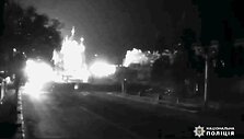 Užfiksuotas raketos smūgio į daugiabutį Zaporižioje momentas
