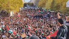 Paryžiuje vyko masinė demonstracija palestiniečiams paremti