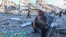 Gazos al-Zahros rajonas po bombardavimo