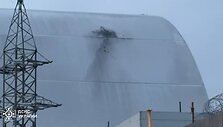 Rusijos dronas smogė Černobylio branduolinių atliekų saugyklai