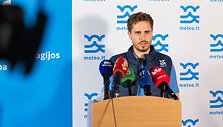 Spaudos konferencija dėl audros