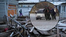 Krymo gyventojai tvarkosi su audros padariniais