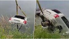 Į Greičių karjerą įlėkė automobilis