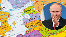 Vladimiras Putinas Baltijos &scaron;alių fone