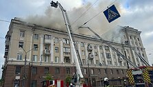 Rusijos atakos padariniai Dnipre