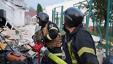 Rusijos ap&scaron;audymo padariniai Kyjive