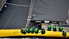 Pasaulio buriavimo taurės a&scaron;tuntfinalį Lietuva pradėjo su pergale