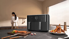 Per 15 minučių &bdquo;Xiaomi Dual Zone Air Fryer 10L&ldquo; i&scaron;sprendžia amžiną klausimą &bdquo;ką &scaron;iandien valgyti&ldquo;?  