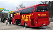 Autobusas, kuris buvo užgrobtas.