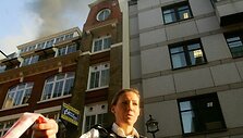 Policija aptveria įvykio vieta.