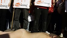 Akimirka i&scaron; protesto akcijos.