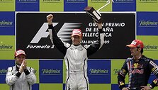 &bdquo;Brawn&ldquo; vairuotojas Jensonas Buttonas kirto fini&scaron;o liniją pirmas.