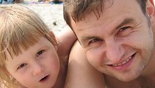 Tėtukas Donatas ir dukrytė Agnytė
