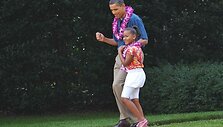 Barackas Obama ir dukra Sasha