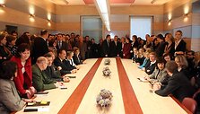 Eligijaus Masiulio naujojo susisiekimo ministro pristatymas ministerijos darbuotojams