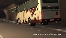 Autobuso avarija &Scaron;veicarijos tunelyje (vizualizacija)