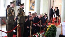 Atsisveikinimas Prezidentūroje su L.Kaczynskiu