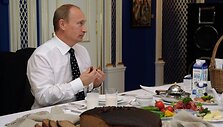 V.Putinas ir D.Medvedevas prezidentinėje rezidencijoje