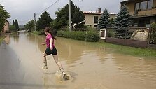 Jesenike potvynis apsėmė gatves.