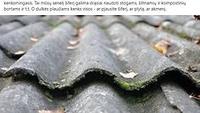 Žinutė, kurioje tvirtinama, kad asbestinio &scaron;iferio uždraudimas yra apgaulė