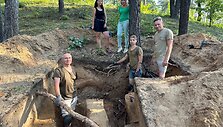 Merkinėje rasti penkių partizanų palaikai.
