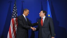 JAV prezidentas Barackas Obama ir EK prezidentas Jose Manuelis Barroso