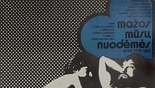 Režisieriaus Henriko &Scaron;ablevičiaus 1979 metais sukurto filmo &bdquo;Mažos mūsų nuodėmės&ldquo; plakato fragmentas