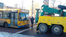 Sugedęs autobusas sustabdė troleibusus