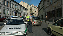 Policija Užupyje sustabdė automobilių eismą