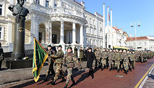 Ceremonija prie Kra&scaron;to apsaugos ministerijos