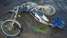 Motociklas po avarijos