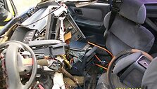 Po avarijos suniokotas &bdquo;Ford Scorpio&ldquo;