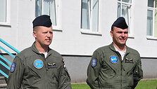 Majoras Marius Matulaitis (kairėje) ir vyr. leitenantas Povilas Stučka
