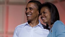 Barackas Obama su žmona Michelle Obama