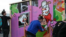 Grafitų festivalyje &bdquo;NESCAF&Eacute; Street Art 2010&ldquo; triumfavo vilniečiai.